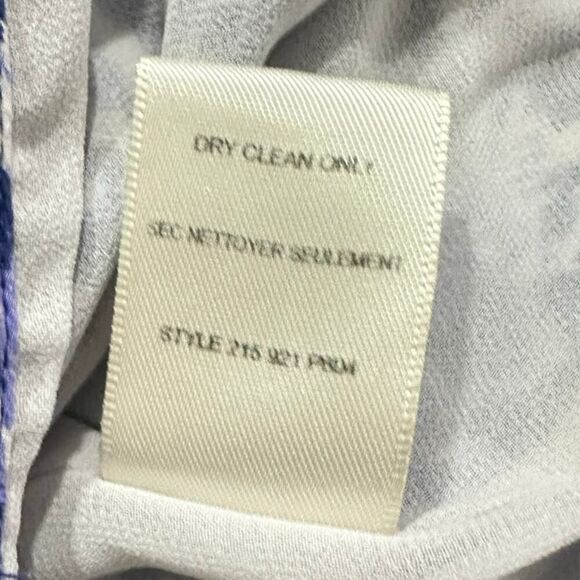 REBECCA TAYLOR Leo Fever Romper Women's 6 Silk Blue White Leopard Sleeveless - Picture 6 of 11